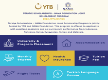 Türkiye Scholarships – NAMA Foundation Joint Scholarship Program 